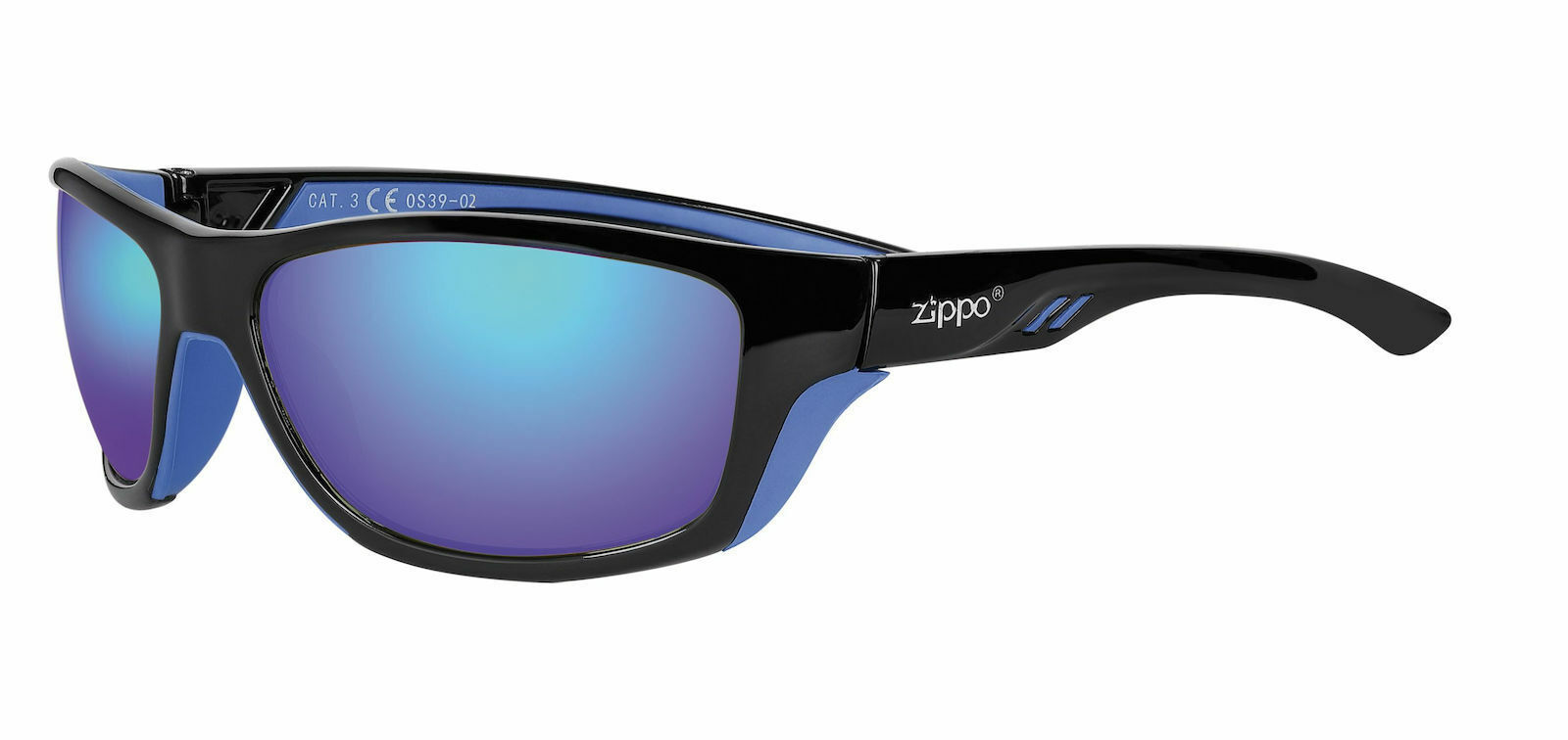 Zippo Unisex Γυαλιά Ηλίου με Μαύρο Κοκκάλινο Σκελετό OS39-02