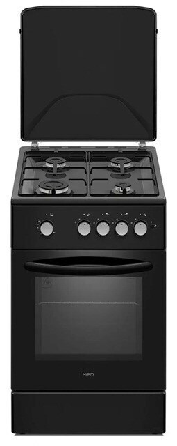 MPM Ελεύθερη με Εστίες Υγραερίου Μαύρη MPM-56-KGF-21/B