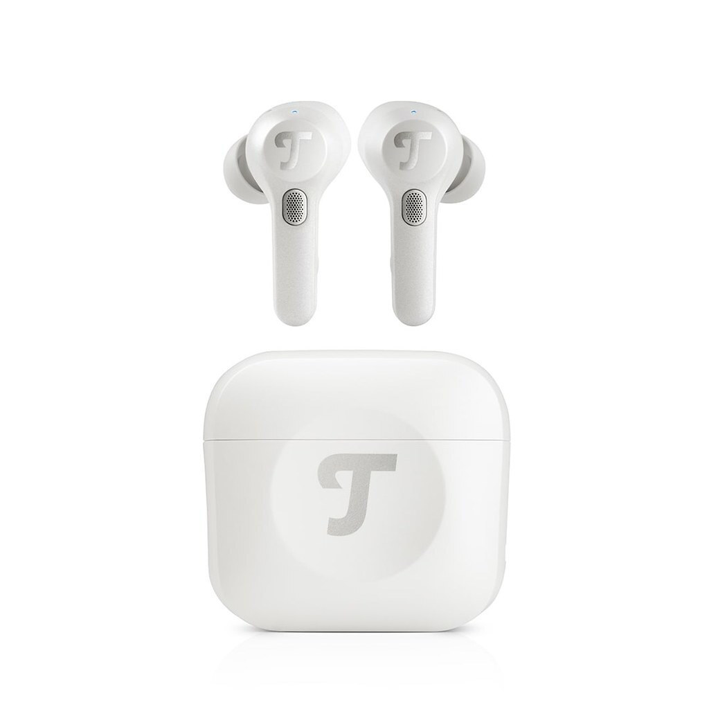 Teufel Airy TWS Pro In-ear Bluetooth Handsfree Ακουστικά με Αντοχή στον Ιδρώτα και Θήκη Φόρτισης Λευκά