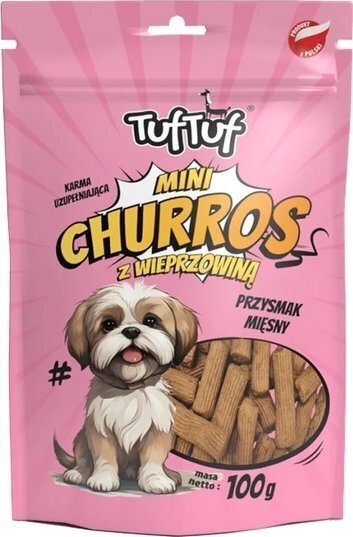 Bult Tuf Tuf Λιχουδιά Σκύλους Mini Churros Χοιρινό 100g