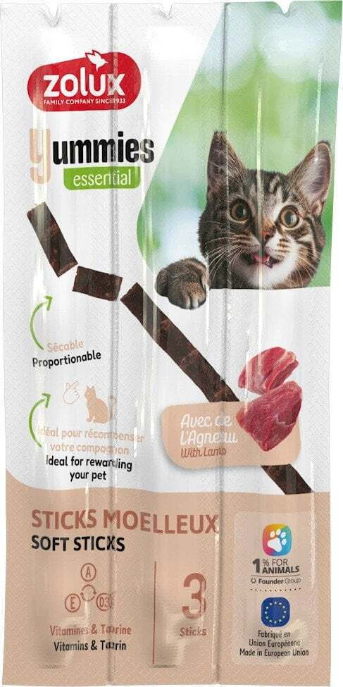 Zolux Soft Training Treats Cats Yummies Lamb Rice Sticks