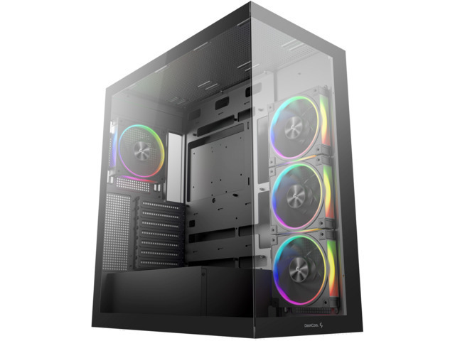 Deepcool CG580 4F V2 Gaming Midi Tower Κουτί Υπολογιστή με Πλαϊνό Παράθυρο και ARGB Φωτισμό Μαύρο