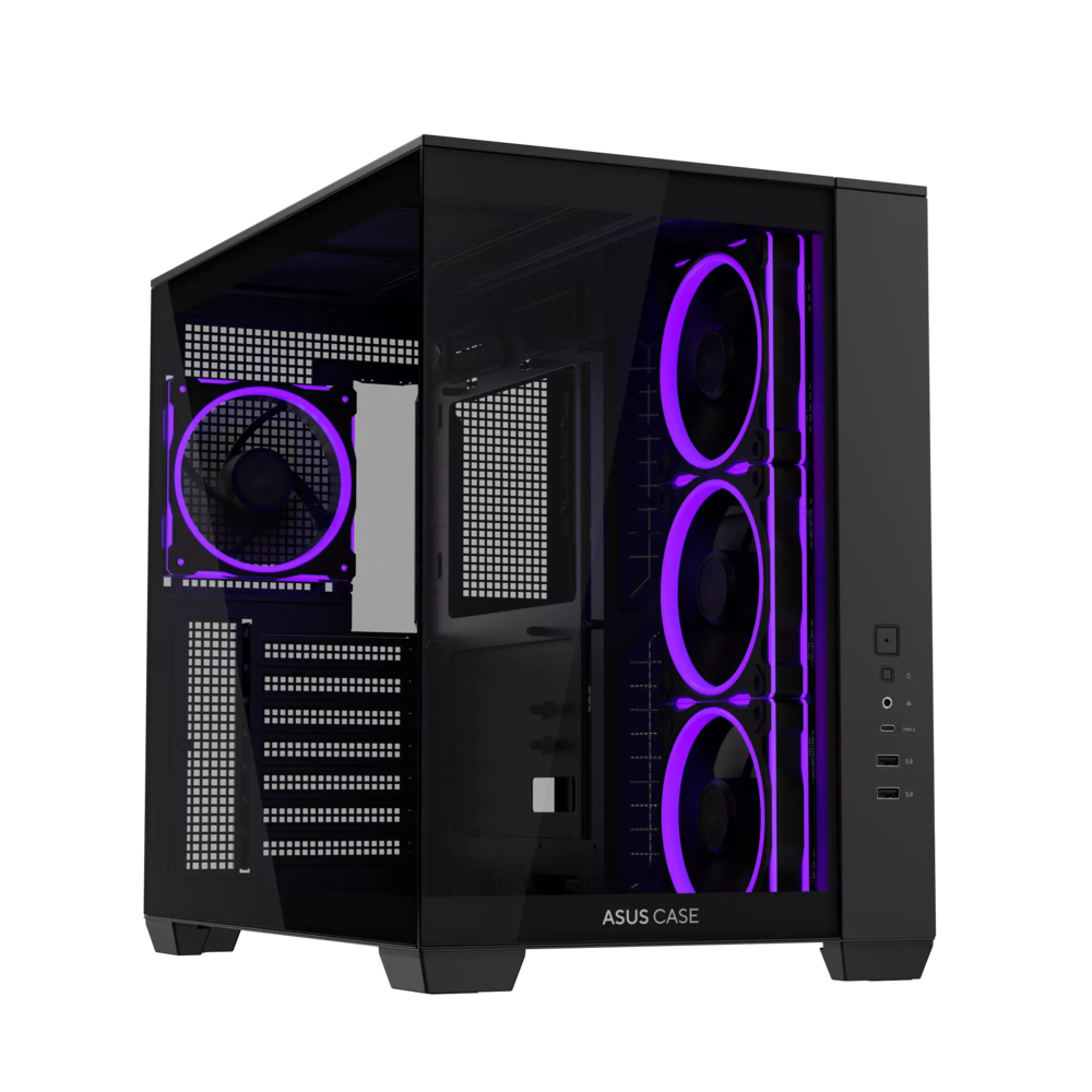 Asus A32 Plus Gaming Midi Tower Κουτί Υπολογιστή με Πλαϊνό Παράθυρο και ARGB Φωτισμό Μαύρο - Image 1