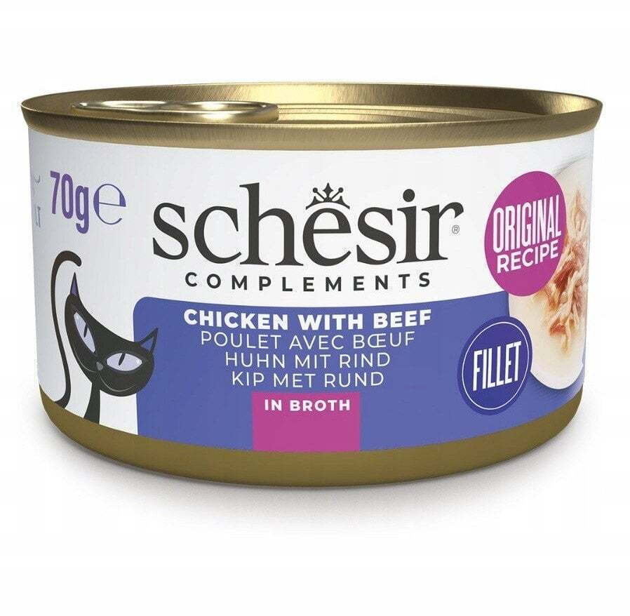 Schesir Adult Soku Chicken Beef Rice 70g