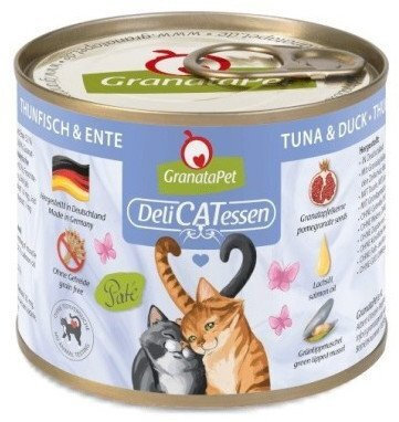 Granatapet Delicatessen Tuna Duck Wet Cat Food 200g