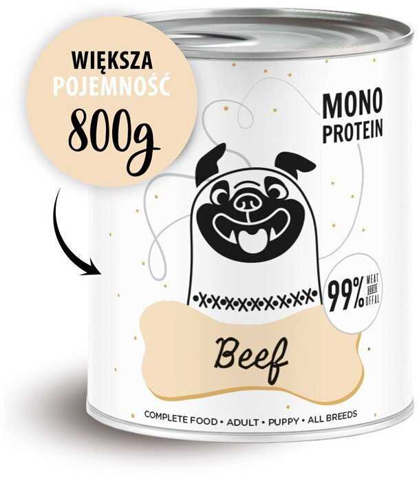 Paka Zwierzaka Υγρή Τροφή Σκύλων με Βοδινό 800gr