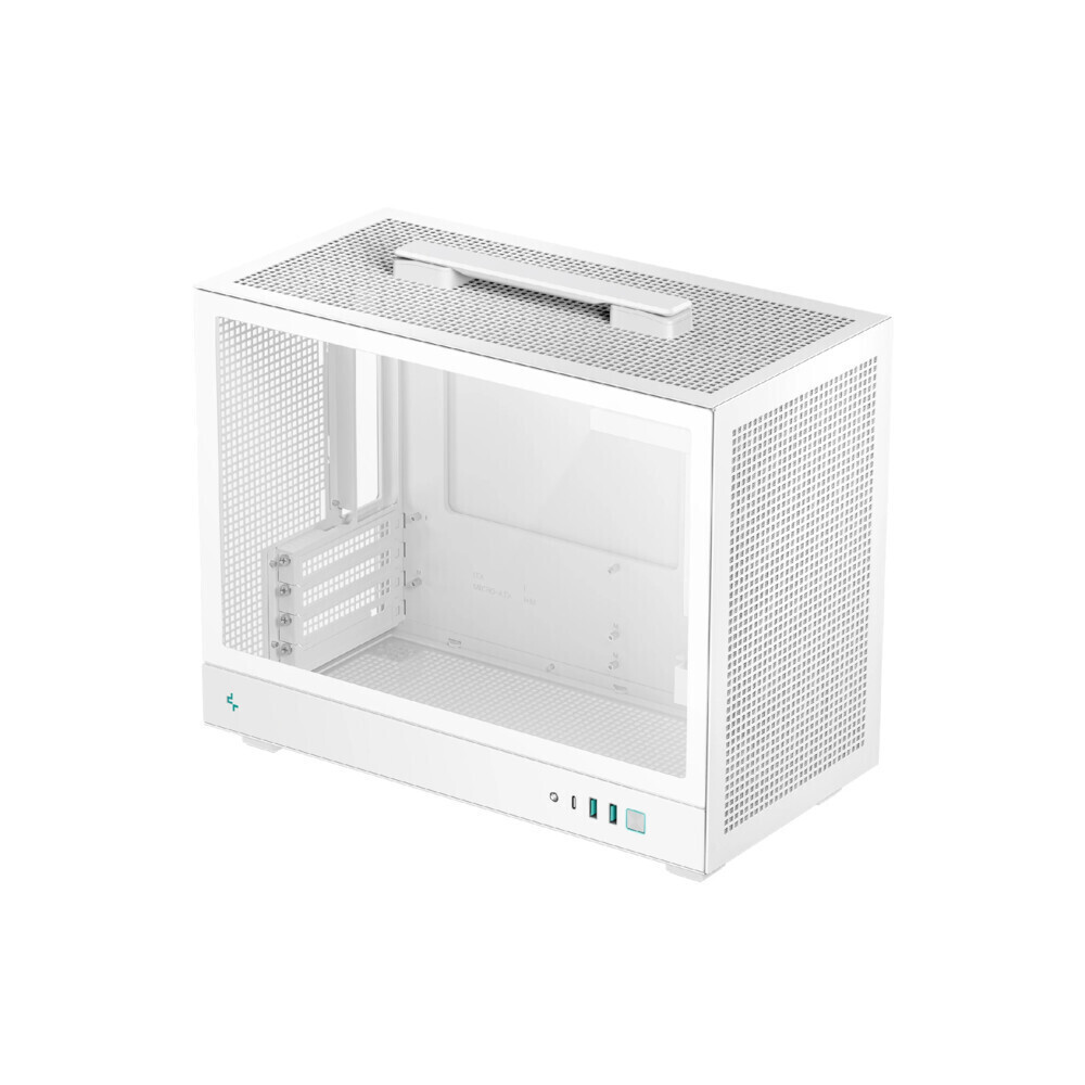 Deepcool CH160 Plus Mini Tower Κουτί Υπολογιστή με Πλαϊνό Παράθυρο Λευκό