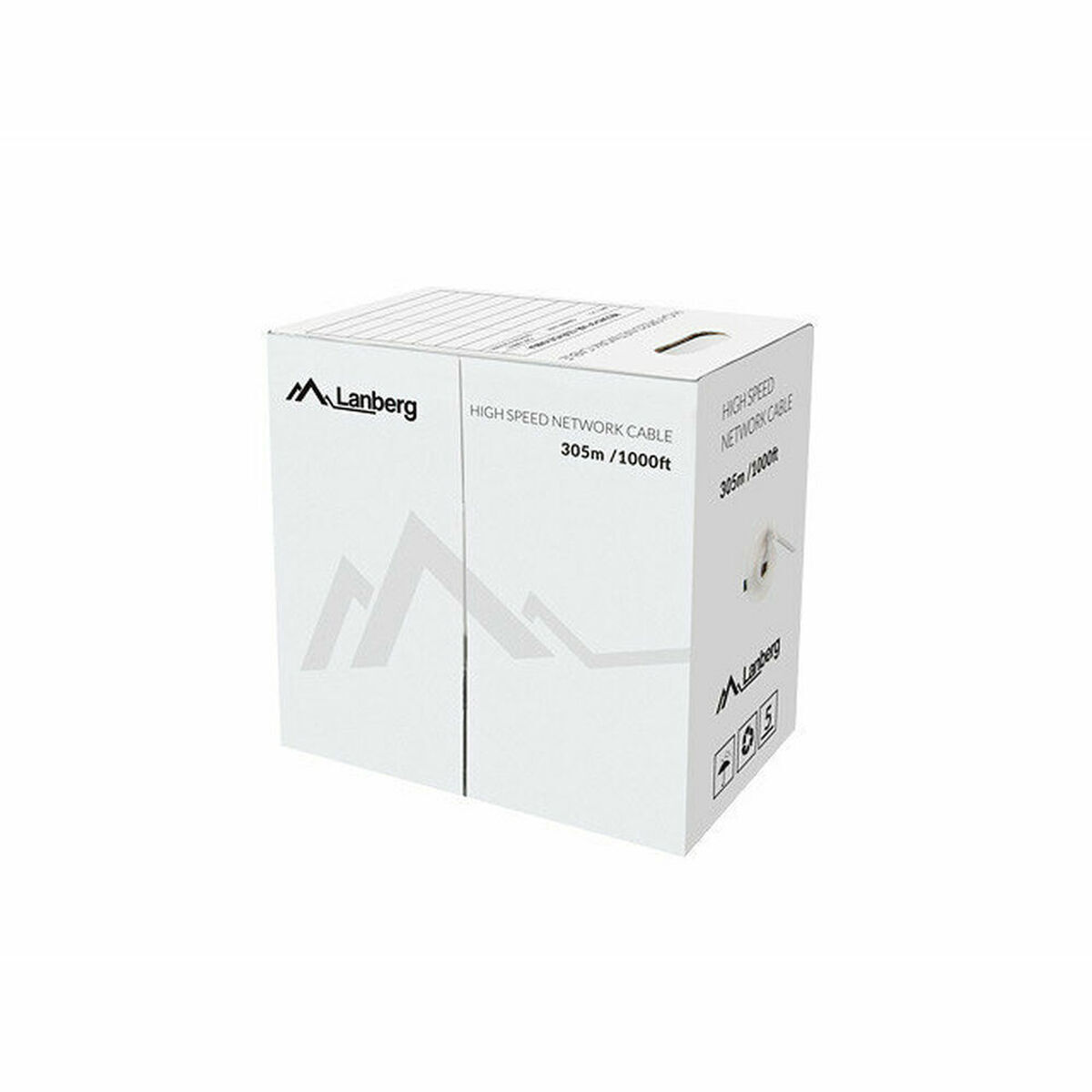 Lanberg U/UTP Cat.5e Καλώδιο Δικτύου Ethernet χωρίς ακροδέκτες 305m Κίτρινο 1τμχ LCU5-12CU-0305-Y