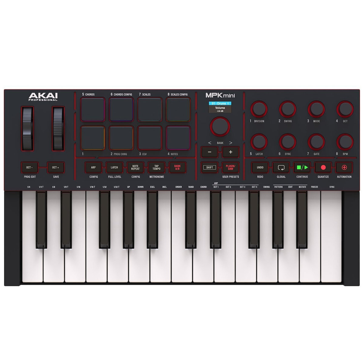 Akai Midi Keyboard Mpk Mini με 25 Πλήκτρα Μαύρο