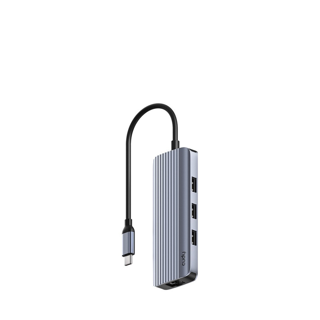 20251021110758_cudy_usb_3_2_hub_20_thyron_me_syndesi_usb_a_ethernet_gri_uh606 Cudy USB 3.2 Hub 20 Θυρών με σύνδεση USB-A / Ethernet Γκρι - Image 1