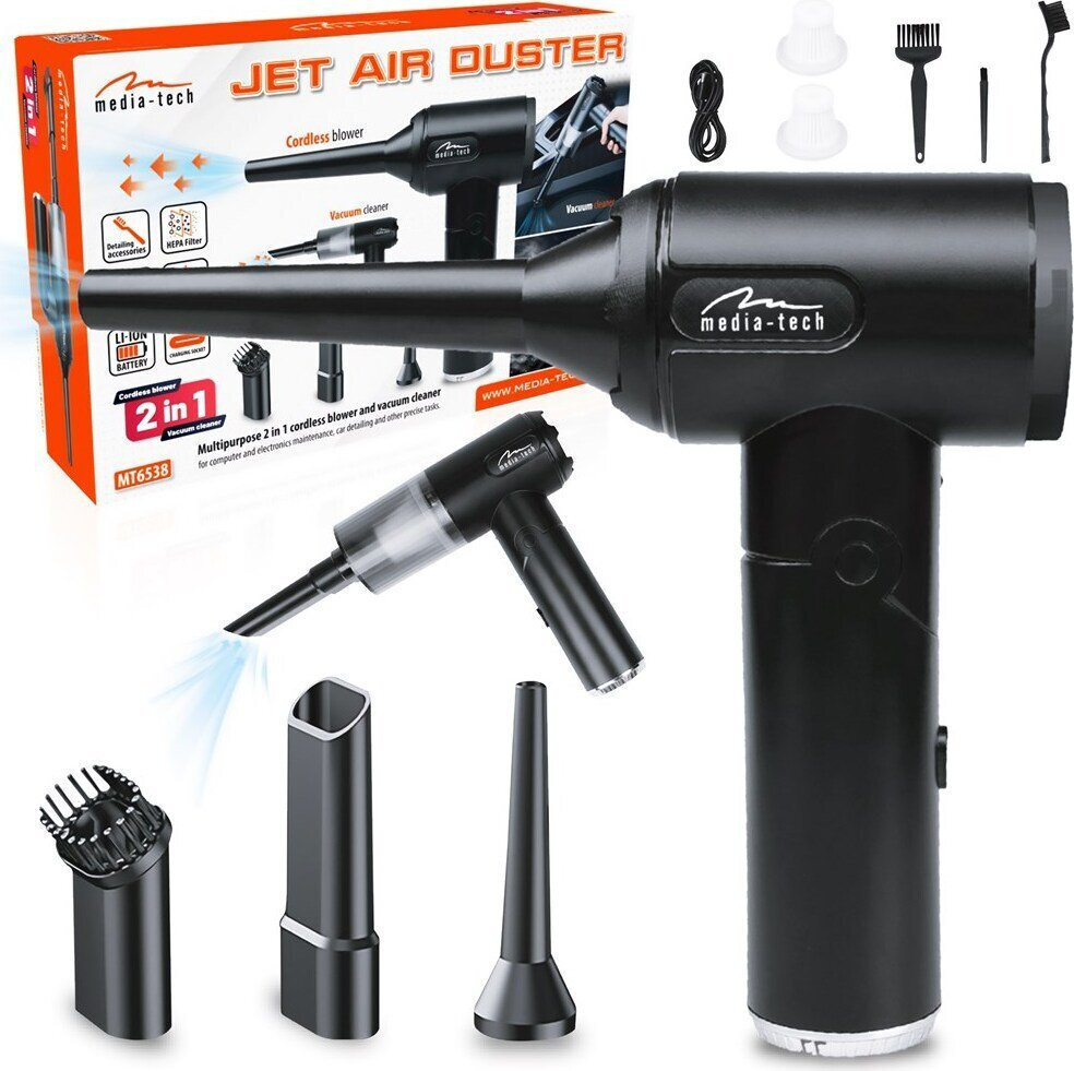 Media-Tech Σκουπάκι Αυτοκινήτου Στερεών με Ισχύ 65W Επαναφορτιζόμενο 5V