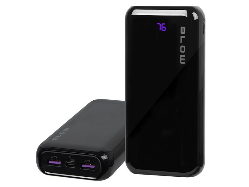 Blow PB20E Power Bank 20000mAh 20W με 2 Θύρες USB-A και Θύρα USB-C Μαύρο