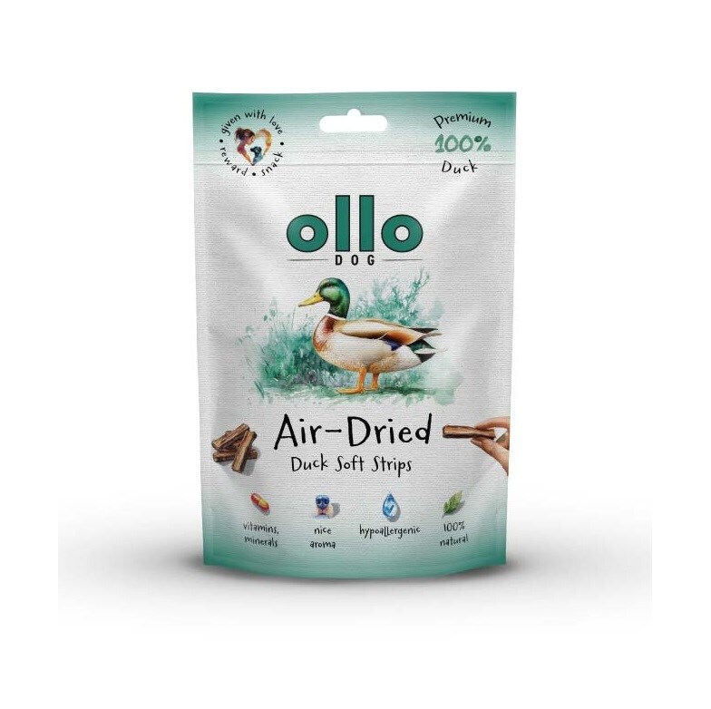 Ollo Air-dried Duck Strips Dog Treat 80g