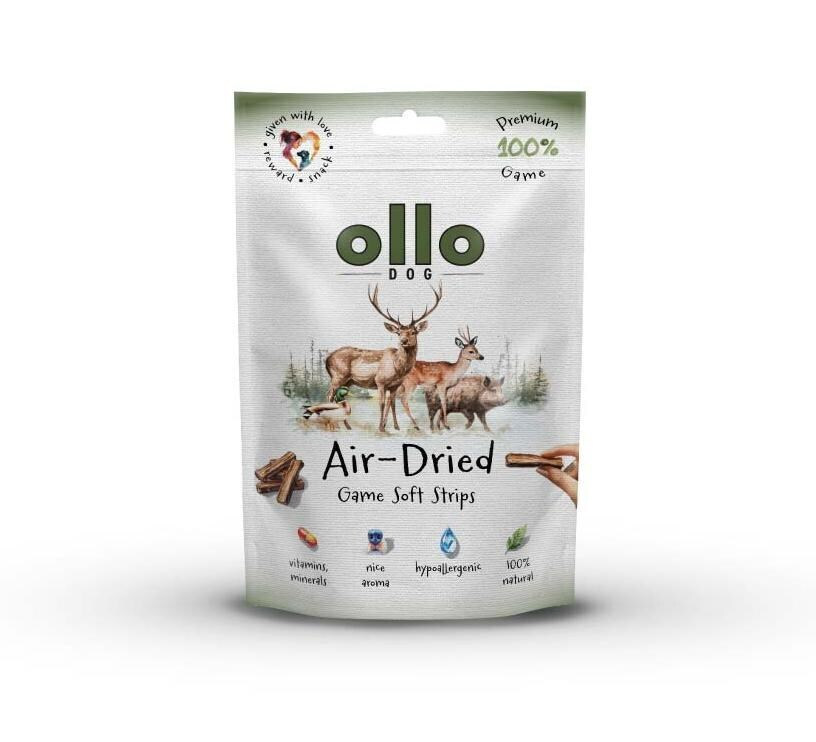 Ollo Air-dried Game Strips Dog Treat 80g