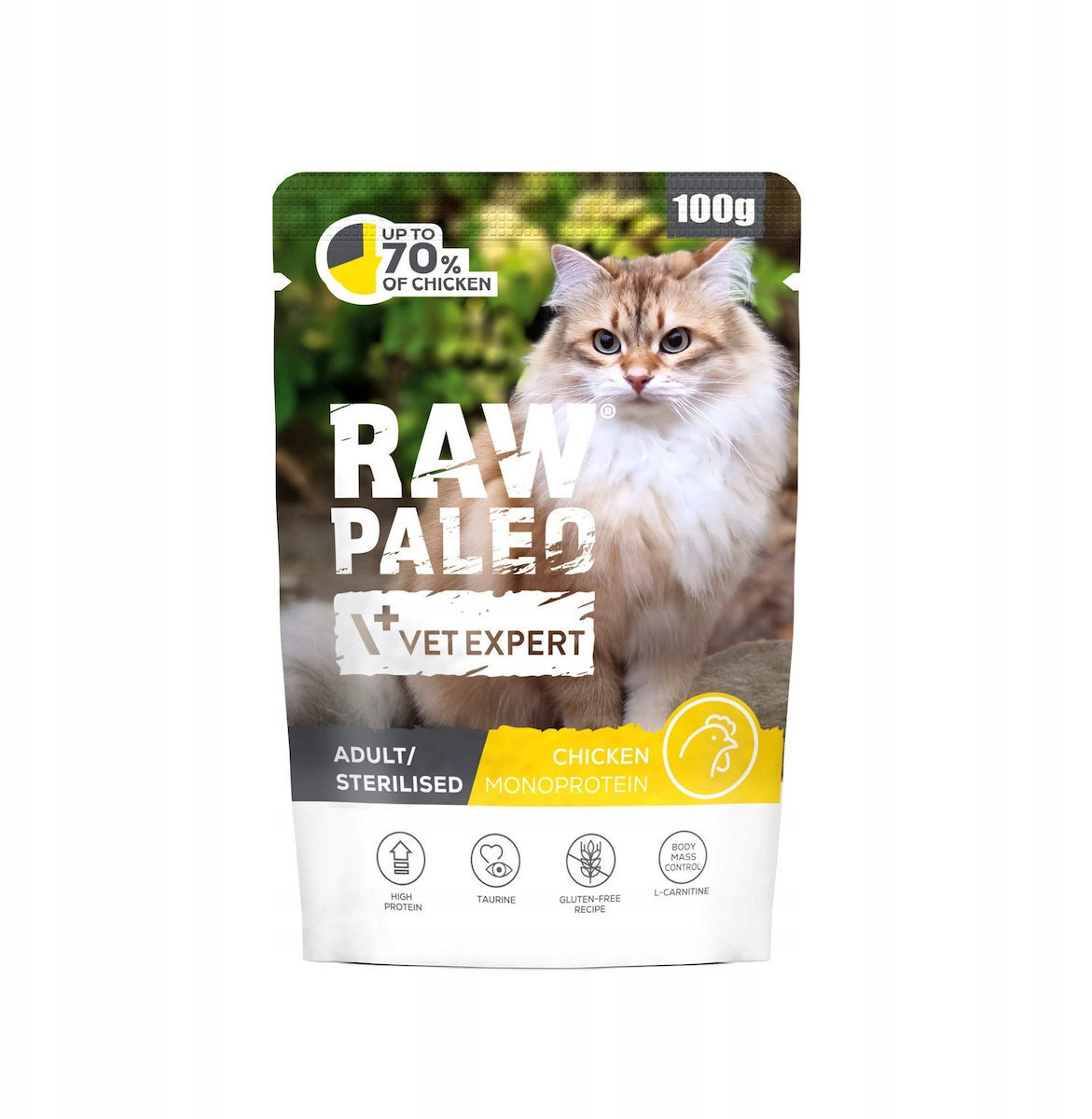 Vetexpert Raw Paleo Adult Sterilised Chicken 100g