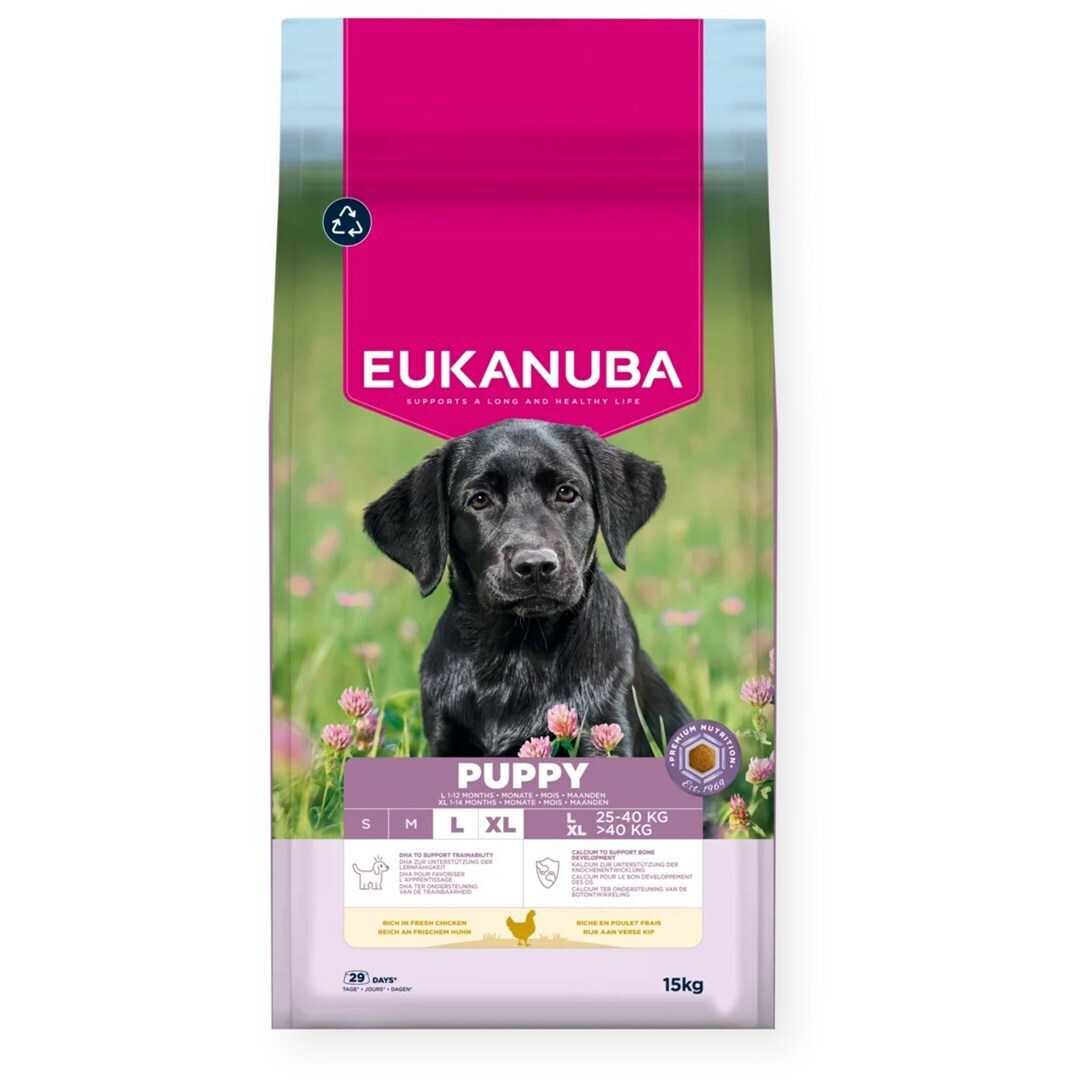 Eukanuba 15kg Ξηρά Τροφή για Κουτάβια Μεγαλόσωμων Φυλών με Κοτόπουλο