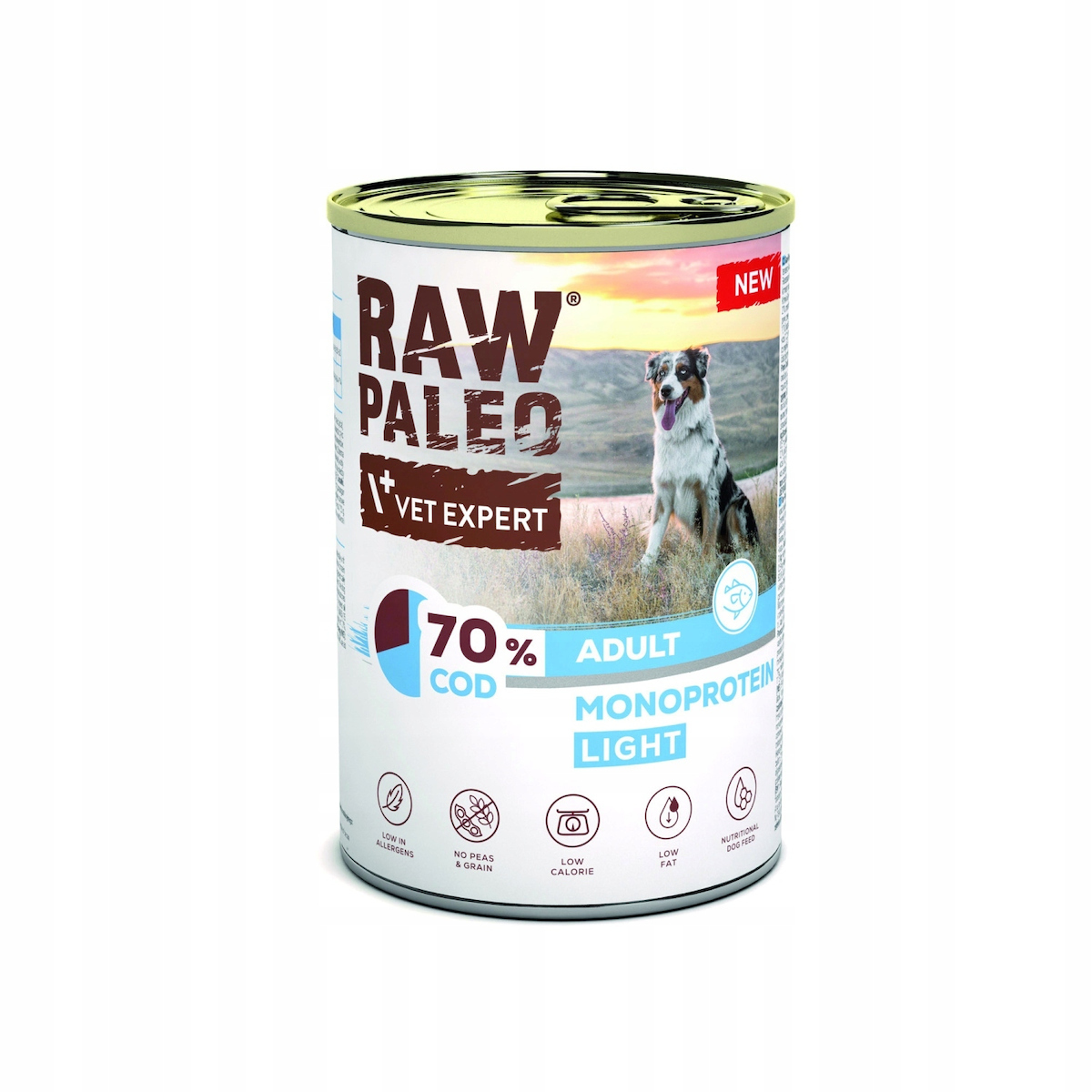 Vetexpert Raw Paleo Cod Light Monoprotein Wet Dog Food 400g