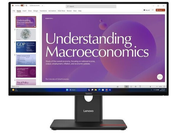 Lenovo ThinkVision T24D-40 IPS Monitor 23.8" FHD 1920x1080 με Χρόνο Απόκρισης 4ms GTG