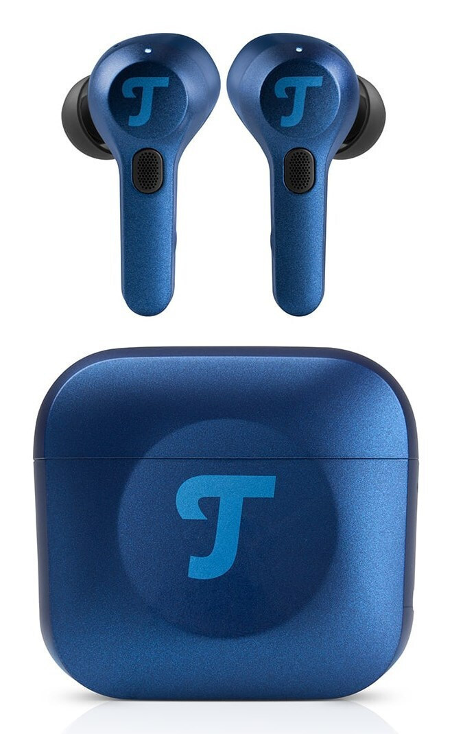 Teufel Airy TWS Pro In-ear Bluetooth Handsfree Ακουστικά με Αντοχή στον Ιδρώτα και Θήκη Φόρτισης Μπλε