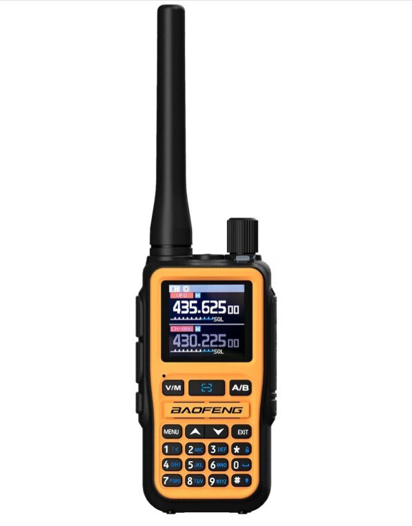Baofeng UV-5R EU MINI Ασύρματος Πομποδέκτης UHF/VHF 5W με Έγχρωμη Οθόνη Σε Πορτοκαλί Χρώμα