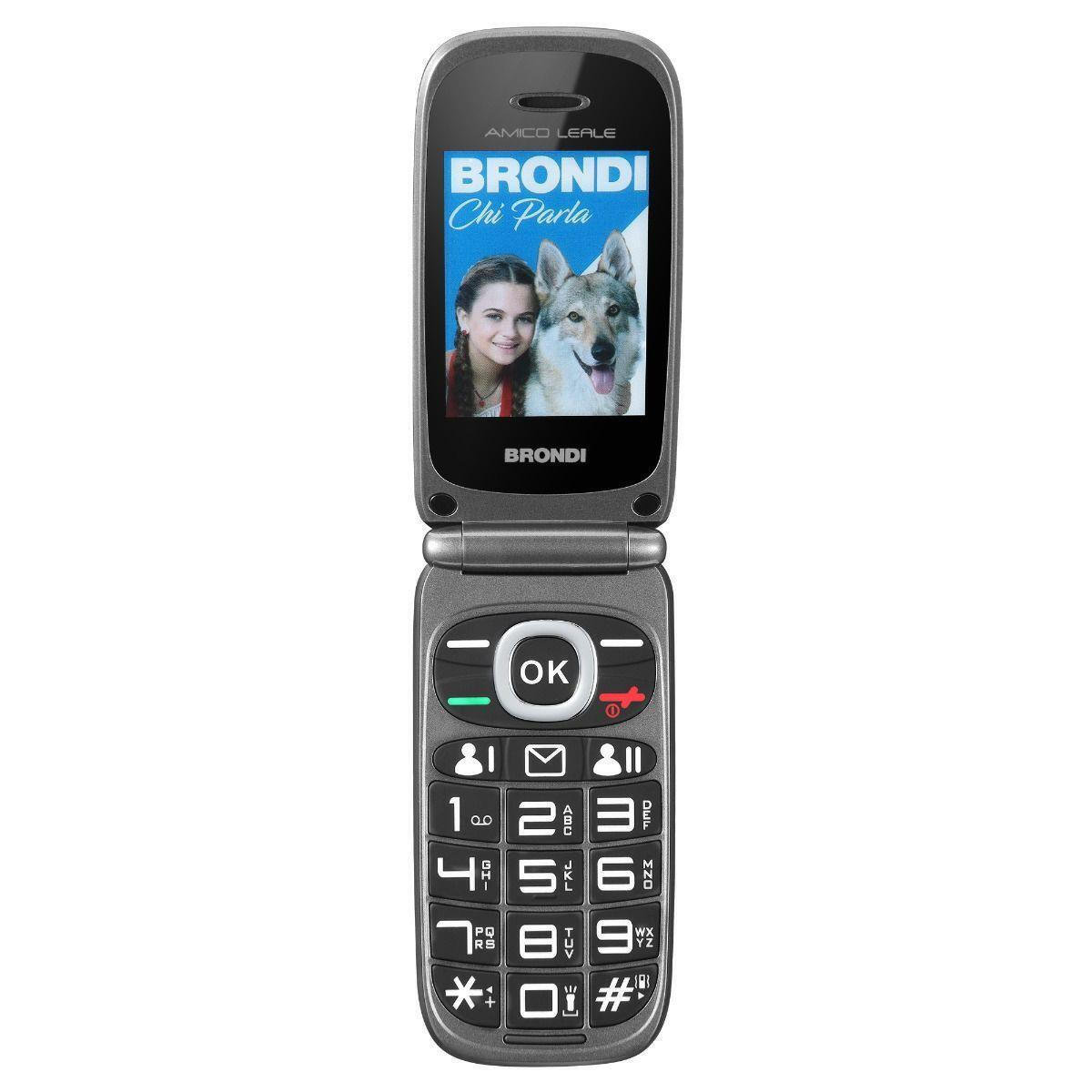 Brondi Amico Leale Dual SIM Κινητό με Μεγάλα Κουμπιά Μαύρο