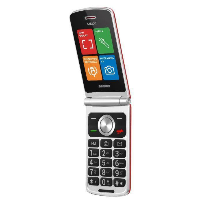 Brondi Maxy Dual SIM Κινητό με Μεγάλα Κουμπιά Κόκκινο