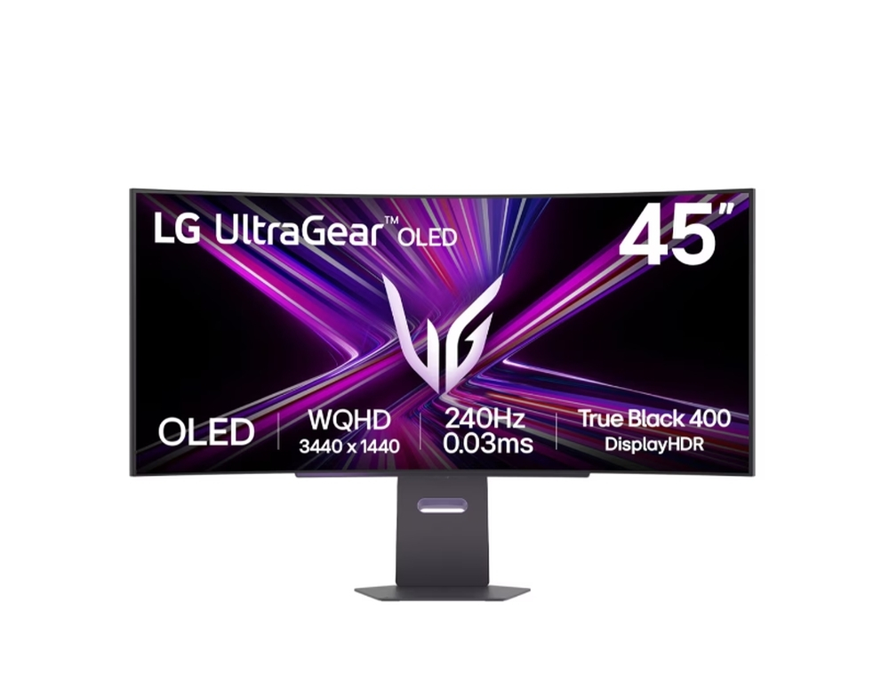 LG UltraGear Ultrawide OLED HDR Curved Gaming Monitor 44.5" QHD 3440x1440 240Hz με Χρόνο Απόκρισης 0.03ms GTG
