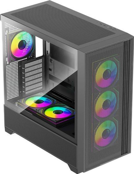 Xilence Xilent Flux X916.ARGB Gaming Midi Tower Κουτί Υπολογιστή με Πλαϊνό Παράθυρο Μαύρο