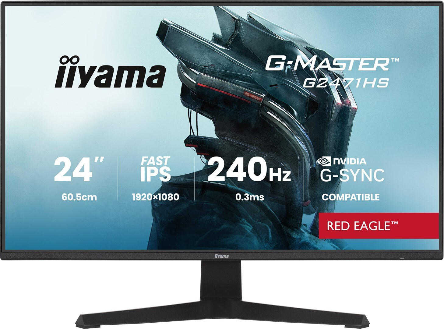 Iiyama G-Master Red Eagle IPS HDR Monitor 23.8" FHD 1920x1080 240Hz