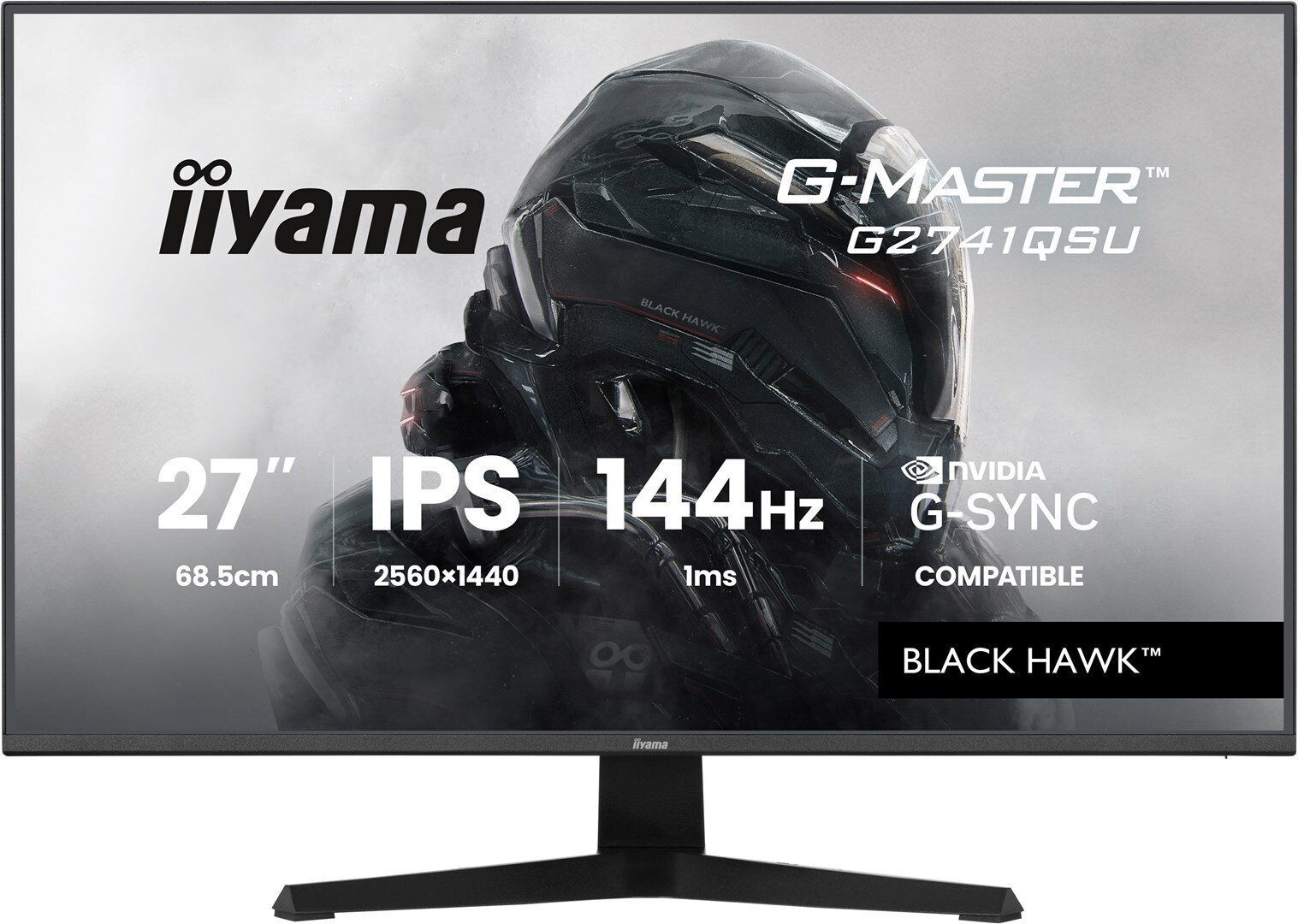 Iiyama G-Master Black Hawk IPS Monitor 27" QHD 2560x1440 144Hz