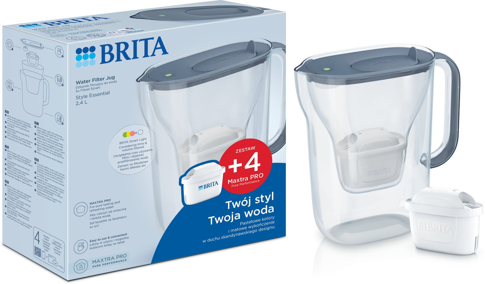 Brita Κανάτα Σερβιρίσματος Πλαστική με Φίλτρο 1400ml
