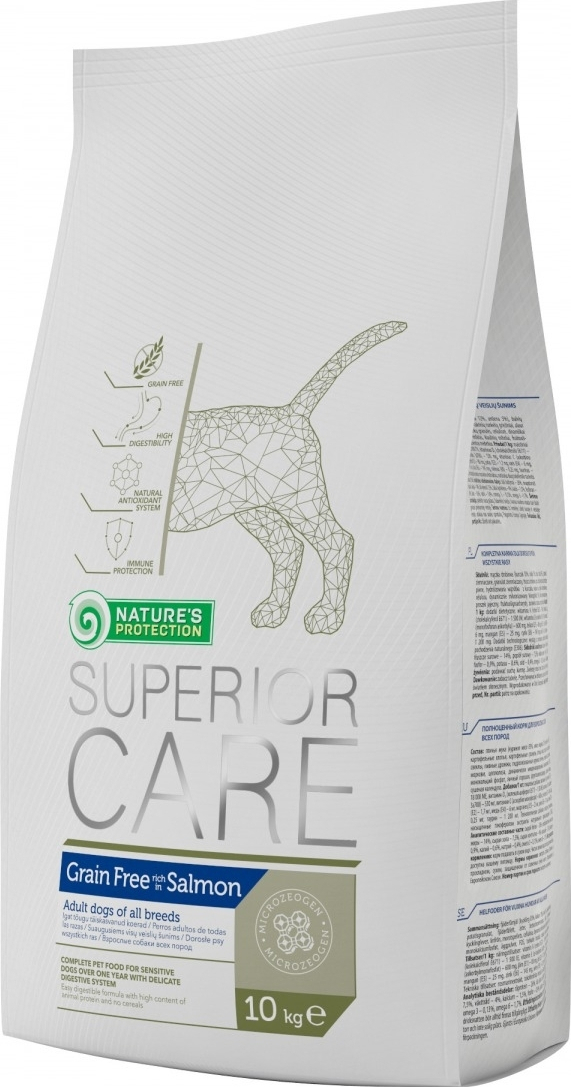 Nature's Protection Superior Care Grain Free Salmon 10kg Ξηρά Τροφή χωρίς Σιτηρά & Γλουτένη για Ενήλικους Σκύλους με Σολομό