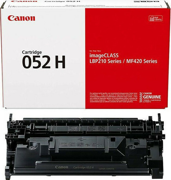 Canon 052H Γνήσιο Toner Laser Εκτυπωτή Μαύρο High Capacity 9200 Σελίδων 2200C002