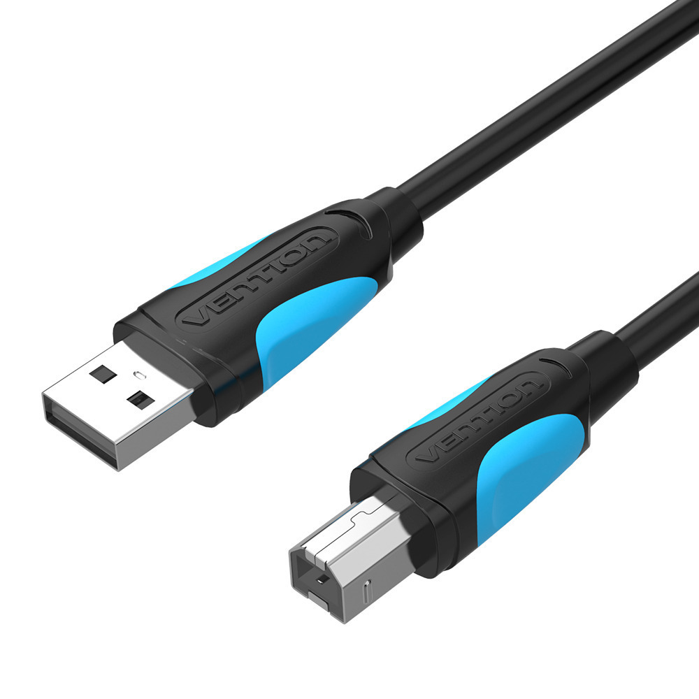 20230217112453_vention_usb_2_0_cable_usb_a_male_usb_b_male_mayro_5m_vas_a16_b500 Vention USB 2.0 Cable USB-A male - USB-B male Μαύρο 5m (VAS-A16-B500) - Image 1