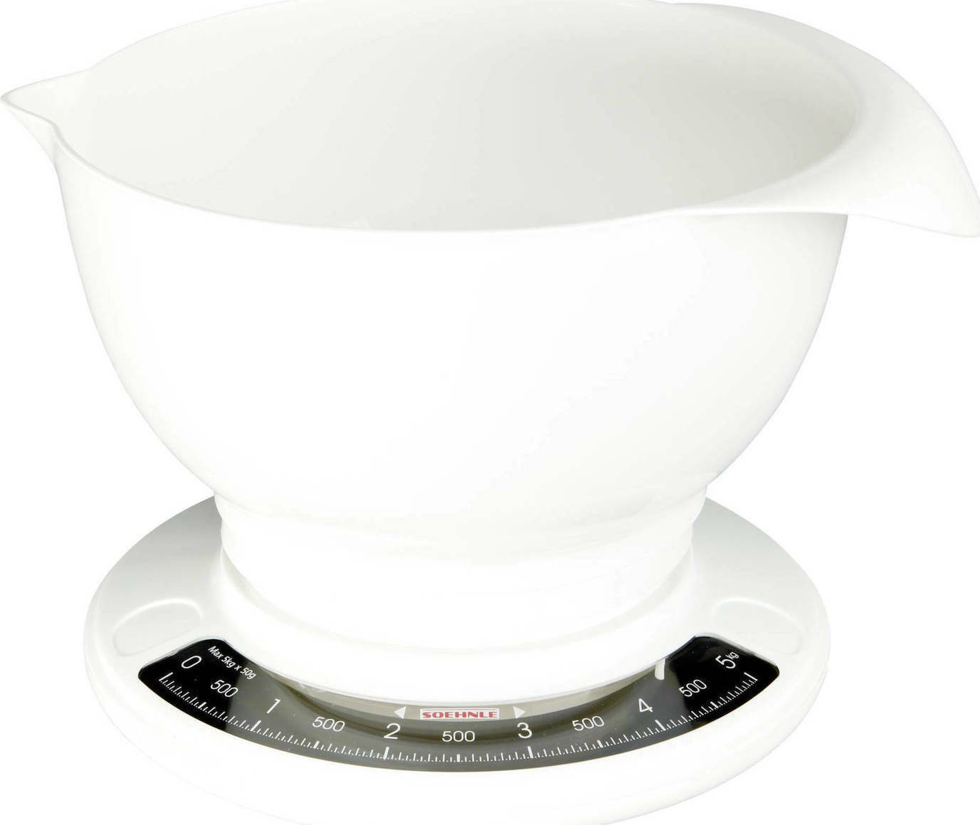 Soehnle Culina Pro Αναλογική Ζυγαριά Κουζίνας με Κάδο 50gr/5kg Λευκή 65054