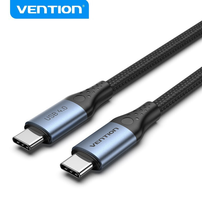 Vention Braided USB 4 Cable USB-C male - USB-C 240W Γκρι 1m (TAVHF)