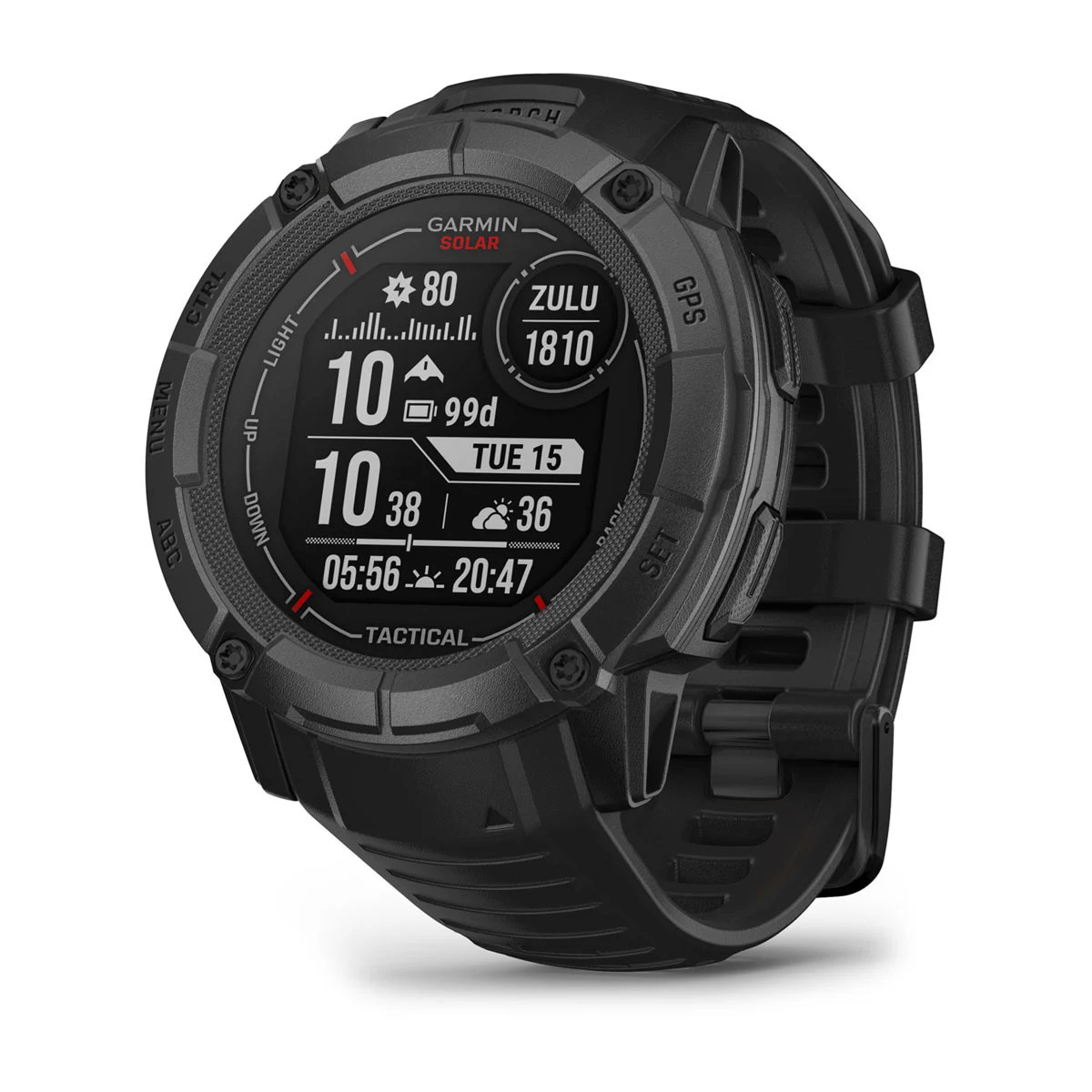 Garmin Instinct 2X Solar Tactical 50mm Αδιάβροχο Smartwatch με Παλμογράφο (Black)