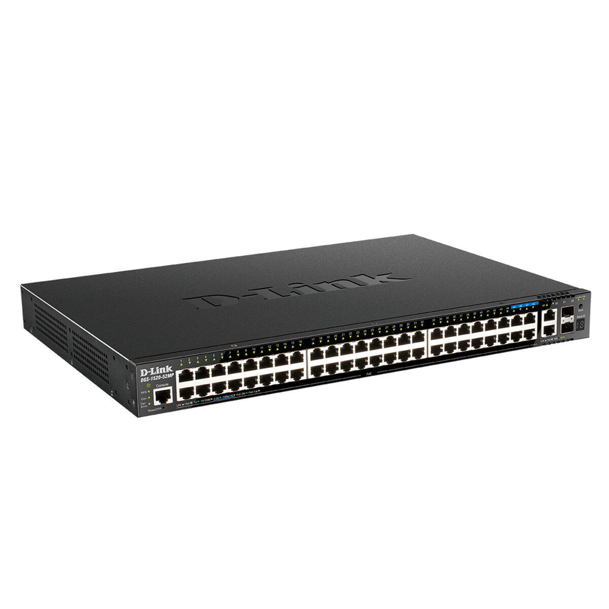 D-Link DGS-1520-52MP/E Managed L3 PoE+ Switch με 44 Θύρες Gigabit (1Gbps) Ethernet και 2 SFP Θύρες