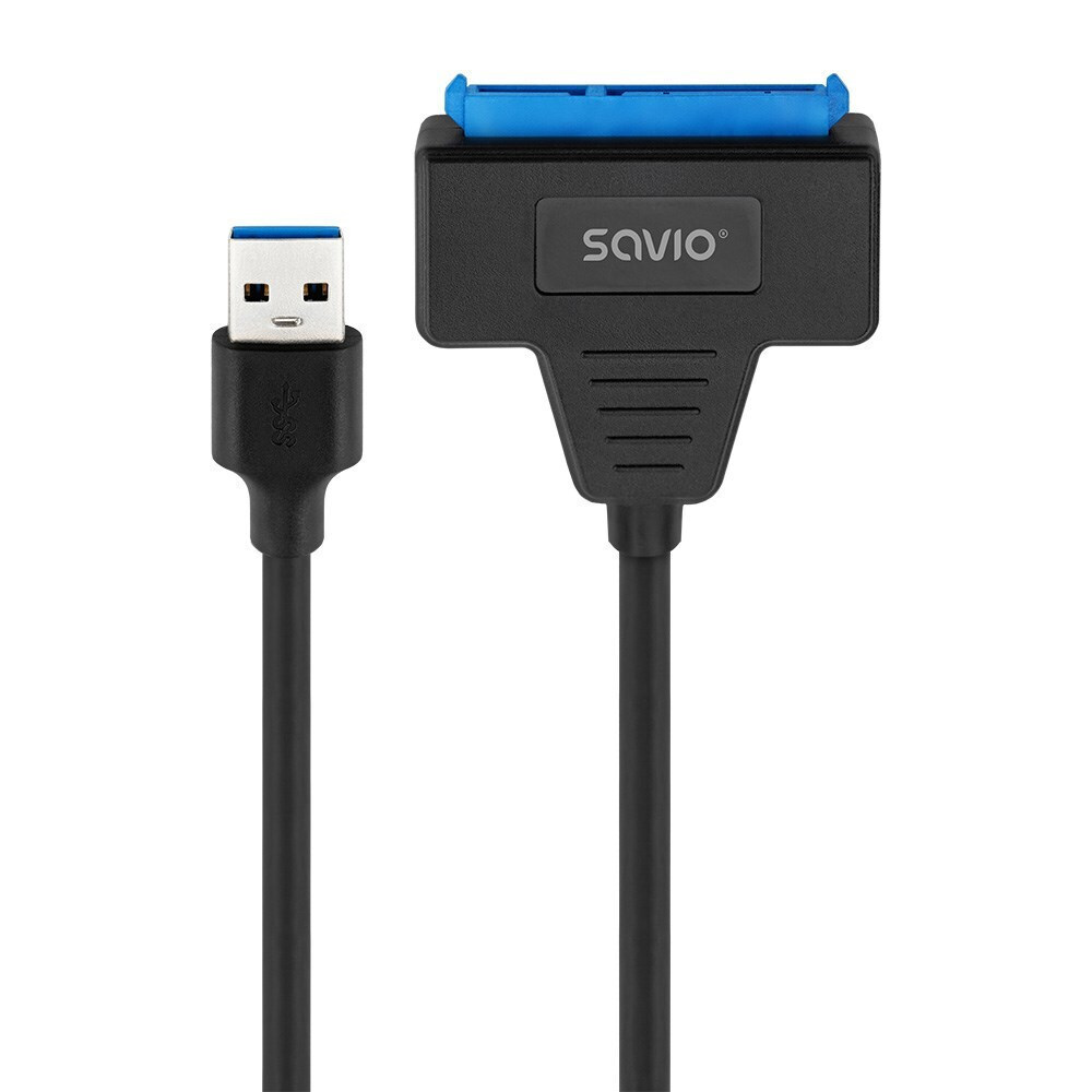 Savio Usb-a 3.1 Gen 1 (m) - Sata (f) Αντάπτορας USB to SATA Μαύρο