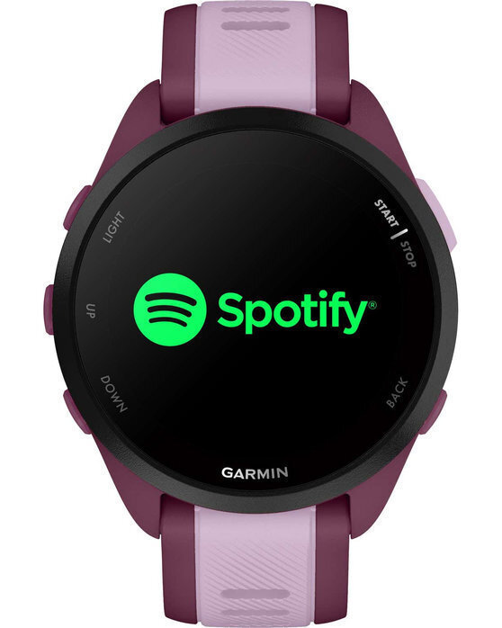 Garmin Forerunner 165 Music 43mm Αδιάβροχο Smartwatch με Παλμογράφο (Berry/Lilac)