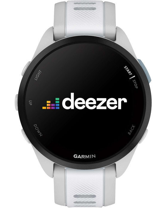Garmin Forerunner 165 Music 43mm Αδιάβροχο Smartwatch με Παλμογράφο (Mist Gray/Whitestone)