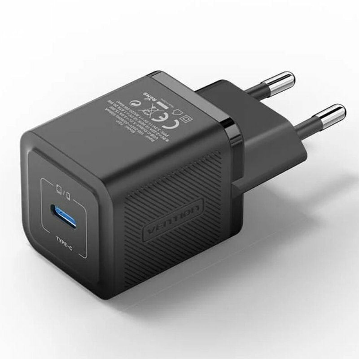 Vention Φορτιστής Χωρίς Καλώδιο GaN με Θύρα USB-C 20W Power Delivery / Quick Charge 3.0 Μαύρος (FEPB0-EU)