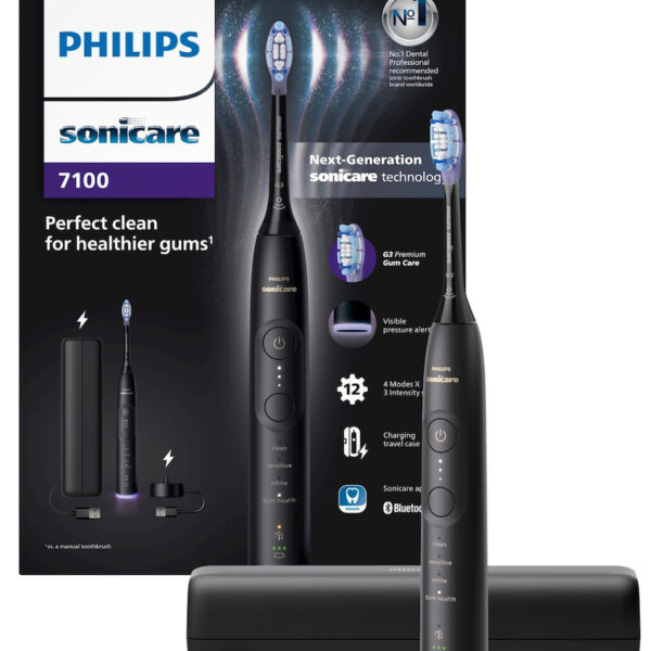 Philips Sonicare 7100 Ηλεκτρική Οδοντόβουρτσα με Αισθητήρα Πίεσης Μαύρη