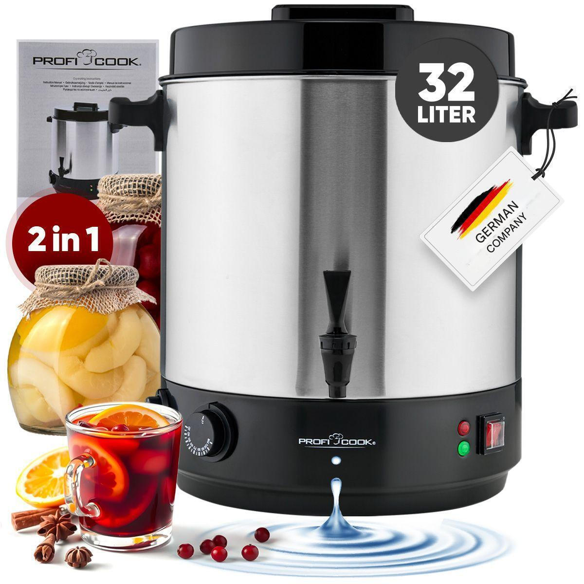 Profi Cook Επαγγελματικός Βραστήρας Ροφημάτων με Χωρητικότητα 32lt 2.1kW 45x48x41εκ.