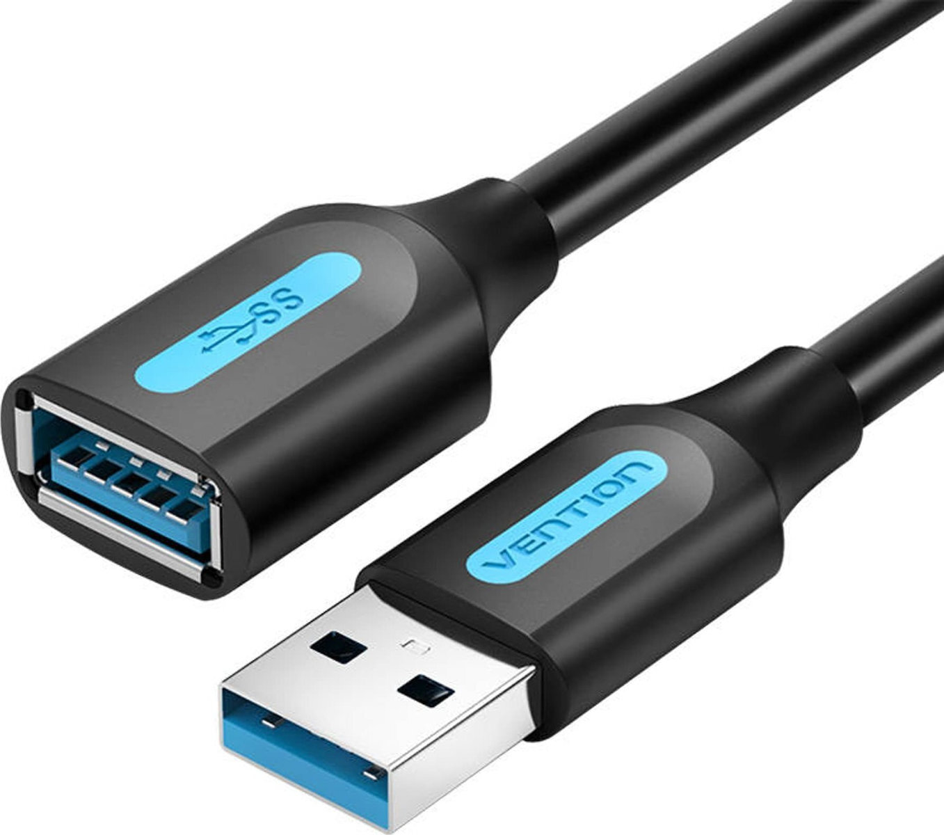 Vention USB 3.0 Cable USB-A male - USB-A female Μαύρο 0.5m (CBHBD)