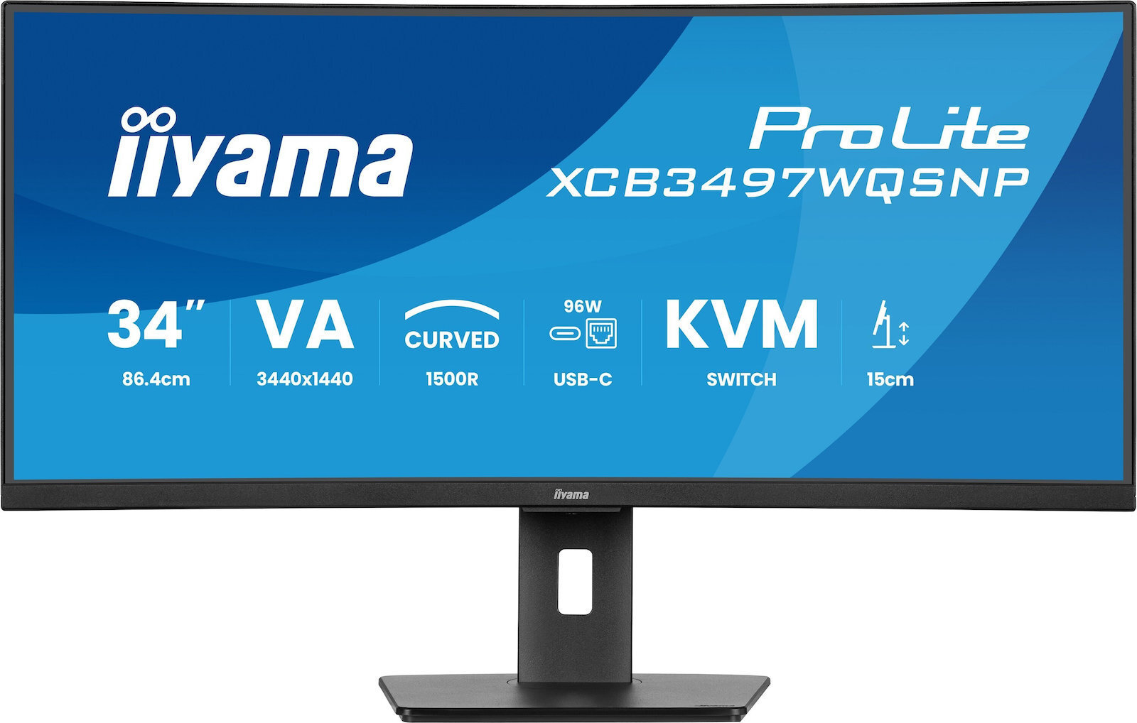 Iiyama Prolite XCB3497WQSNP-B1 Ultrawide VA Curved Monitor 34" QHD 3440x1440