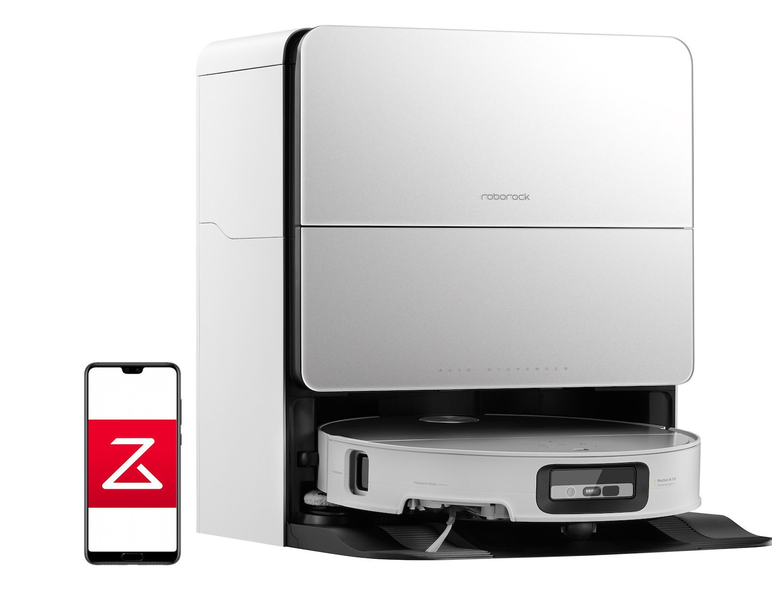 Roborock Saros 10 Σκούπα Ρομπότ για Σκούπισμα & Σφουγγάρισμα με Wi-Fi Λευκή