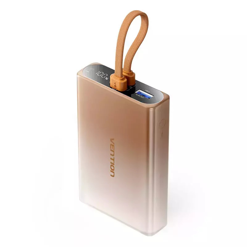 Vention Power Bank 10000mAh 22.5W με Θύρα USB-A και Θύρα USB-C Χρυσό