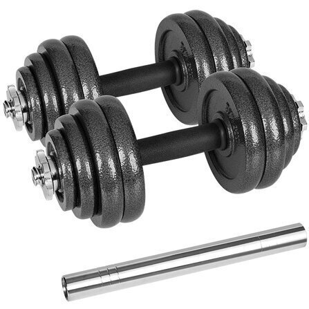 Rebel RBA-2327-30 Αλτήρες Σετ με Μπάρα Συνολικού Βάρους 30kg Ρυθμιζόμενοι σε Βαλιτσάκι