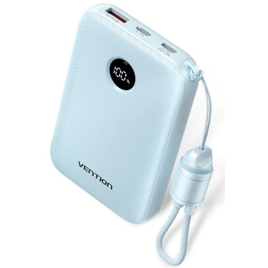 Vention FKAL0-C Power Bank 10000mAh 22.5W με Θύρα USB-A και Θύρα USB-C Γαλάζιο